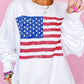 Comfortable sweatshirt with bold American flag graphic
