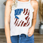 American Flag Printed Graphic Tank Top - Whimsical Appalachian Boutique