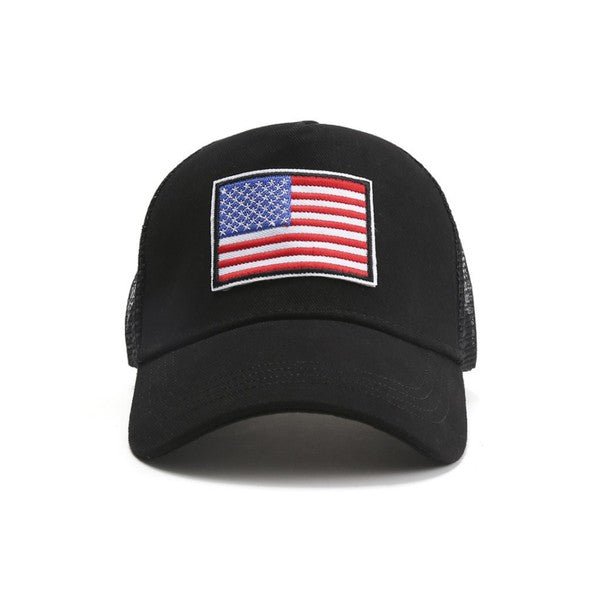 American Flag Unisex Trucker Hat - Whimsical Appalachian Boutique