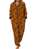 Animal Print Lounge Jumpsuit with Pockets - Whimsical Appalachian Boutique
