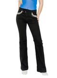 Artemis Vintage Jeans | Embellished High Rise Cross Over Flare | Whimsical Clothing