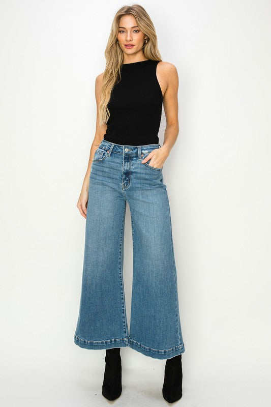 Artemis Vintage Jeans | High Rise Cropped Palazzo | Whimsical Clothing