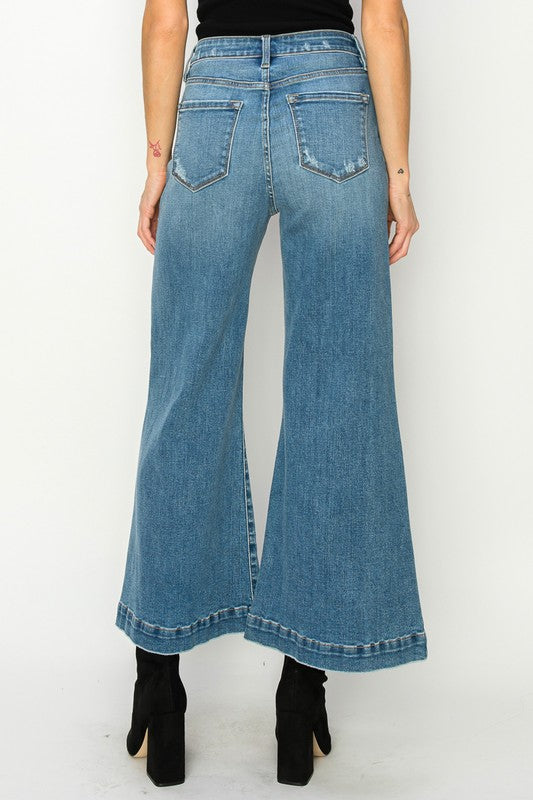 Artemis Vintage Jeans | High Rise Cropped Palazzo | Whimsical Clothing