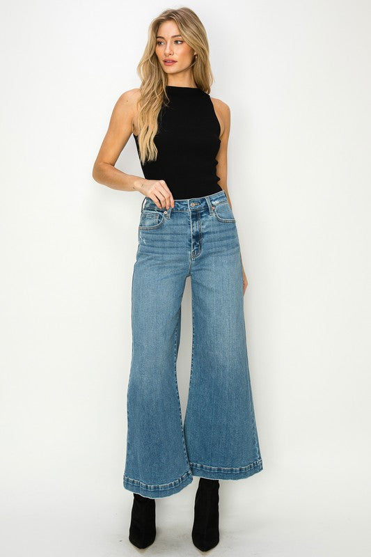 Artemis Vintage Jeans | High Rise Cropped Palazzo | Whimsical Clothing