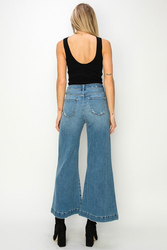 Artemis Vintage Jeans | High Rise Cropped Palazzo | Whimsical Clothing