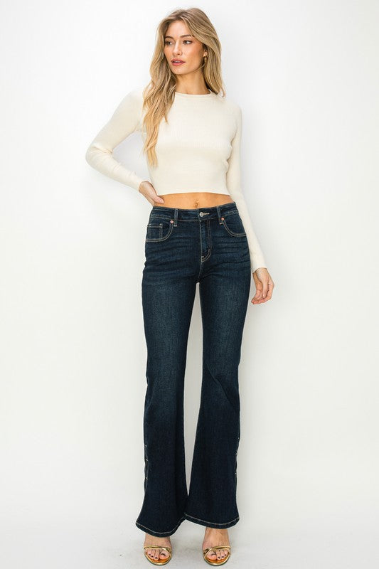 Artemis Vintage Jeans | High Rise Dark Wash Flare | Whimsical Clothing