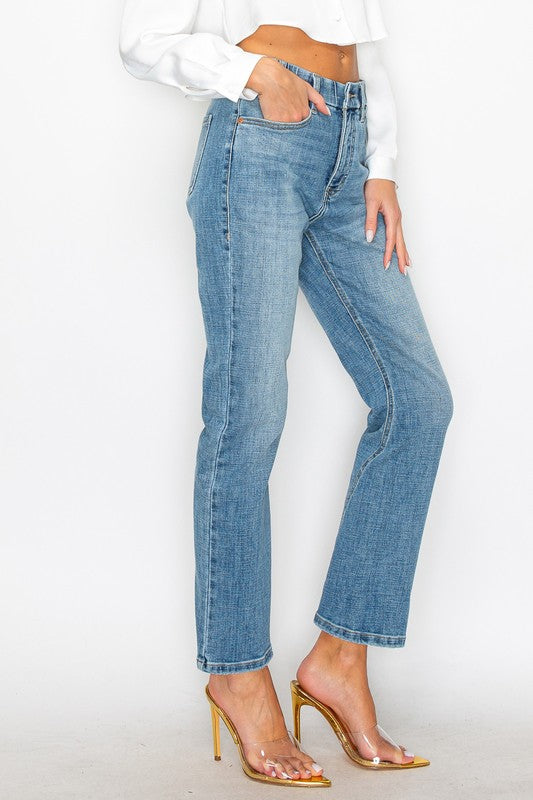 Artemis Vintage Jeans | Medium Wash Tummy Control Straight | Whimsical Clothing