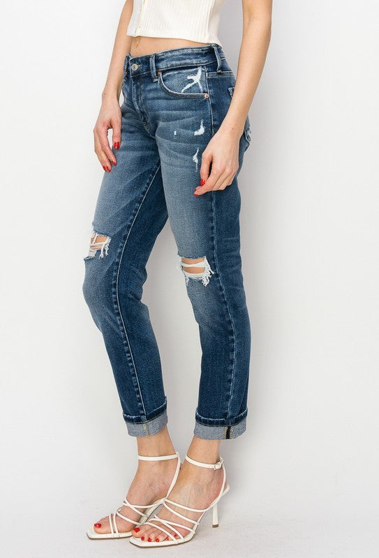 Artemis Vintage Jeans | Mid-Rise Vintage Distressed Boyfriend | Whimsical Clothing