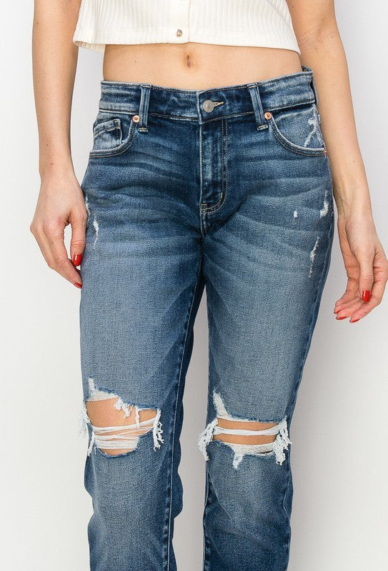 Artemis Vintage Jeans | Mid-Rise Vintage Distressed Boyfriend | Whimsical Clothing