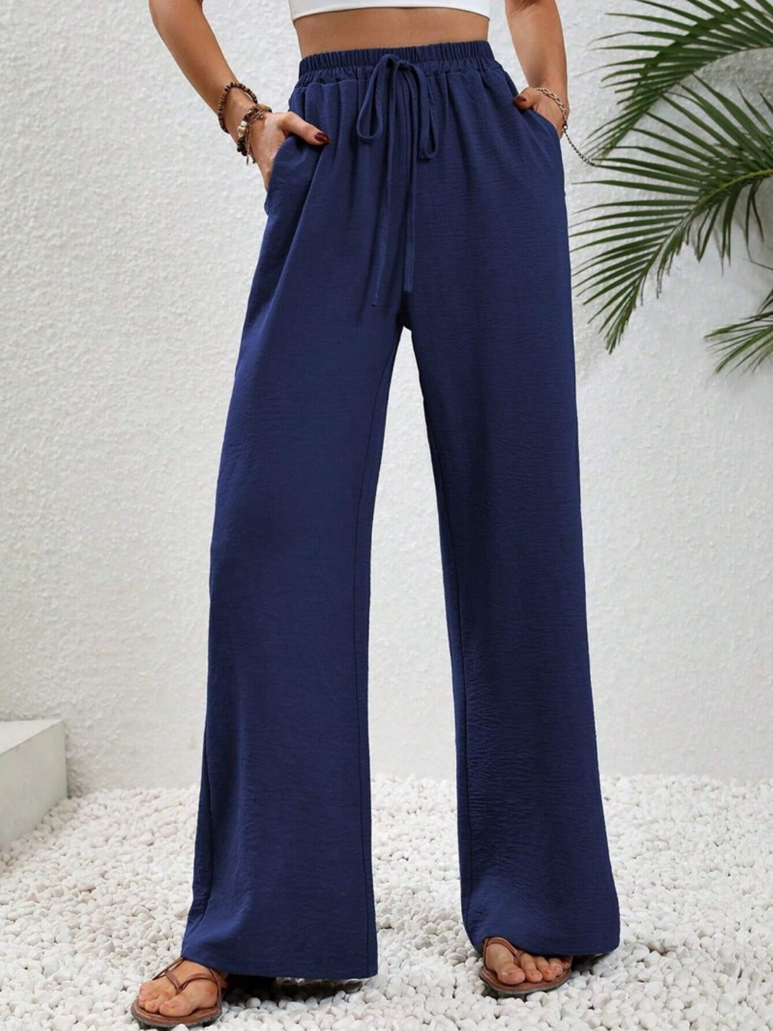 Discover chic comfort with our Wide Leg Drawstring Pants—perfect for any occasion, available in 9 colors. Elevate your wardrobe today!