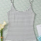 Stylish black and white striped tank top for women.