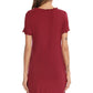 Chic Round Neck Lounge Dress in red, black, navy. Perfect blend of style & comfort for home or casual outings. Effortless elegance in every wear.