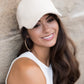 Trendy beige sherpa hat for fall fashion
