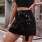 Belted Denim Shorts with Pockets - Whimsical Appalachian Boutique