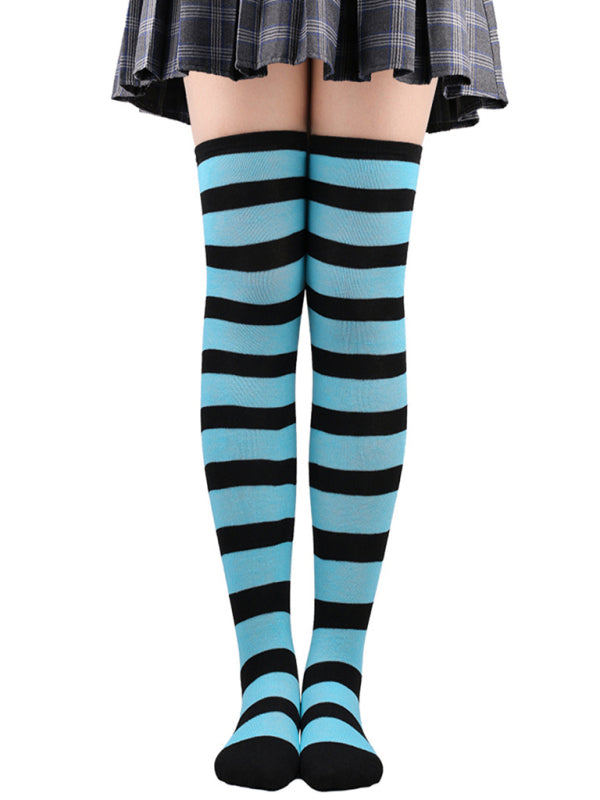 Striped Over-The-Knee Socks