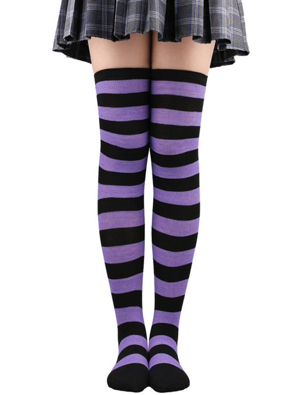 Striped Over-The-Knee Socks