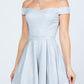 Off the shoulder skater dress jaquard