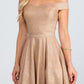 Off the shoulder skater dress jaquard