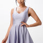 Sleeveless Dalia fit and flared tricot dress