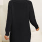 Soft black turtleneck sweater, great for casual and semi-formal looks.
