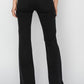 Back view of black RISEN High Rise Side Slit Cargo Bootcut Jeans highlighting back pockets.