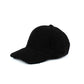 Black structured sherpa cap with Velcro closure
