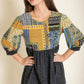 3/4 Sleeve Quilted Pattern Tunic - Whimsical Appalachian Boutique