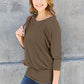 Basic Bae Round Neck Batwing Sleeve Top - Whimsical Appalachian Boutique