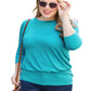 Basic Bae Round Neck Batwing Sleeve Top