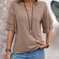 Casual V-Neck Flutter Sleeve Blouse