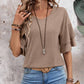 Casual V-Neck Flutter Sleeve Blouse