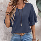 Casual V-Neck Flutter Sleeve Blouse