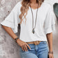 Casual V-Neck Flutter Sleeve Blouse