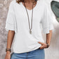 Casual V-Neck Flutter Sleeve Blouse