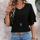 Casual V-Neck Flutter Sleeve Blouse