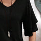 Casual V-Neck Flutter Sleeve Blouse