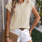 Rolled Cap Sleeve Round Neck Sweater Vest - Whimsical Appalachian Boutique