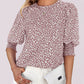 Short Sleeve Loose Printed Chiffon Shirt - Whimsical Appalachian Boutique