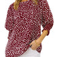 Short Sleeve Loose Printed Chiffon Shirt - Whimsical Appalachian Boutique