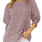 Short Sleeve Loose Printed Chiffon Shirt - Whimsical Appalachian Boutique