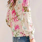 Floral Button Down Lantern Sleeve Shirt