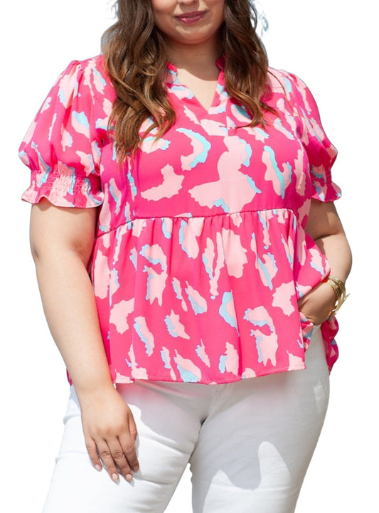 Plus Size Ruffle Sleeve Top - Whimsical Appalachian Boutique