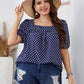 Plus Size Polka Dot Square Neck Blouse - Whimsical Appalachian Boutique