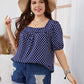 Plus Size Polka Dot Square Neck Blouse - Whimsical Appalachian Boutique