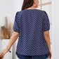 Plus Size Polka Dot Square Neck Blouse - Whimsical Appalachian Boutique