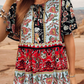 Bohemian Printed Women's Blouse - Whimsical Appalachian Boutique