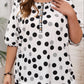 Polka Dot Half Sleeve Blouse - Whimsical Appalachian Boutique