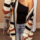 Versatile cardigan with bold stripes and a cozy, comfortable fit
