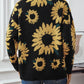 sunflower knit sweater with vibrant floral patterns | boho aesthetic
