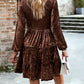 Brown velvet dress showcasing a relaxed yet chic look for versatile wear